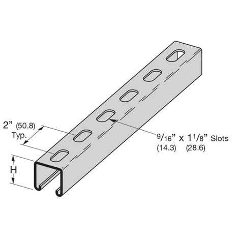 b22sh-120hdg|hot dipped galvanized strut channel.